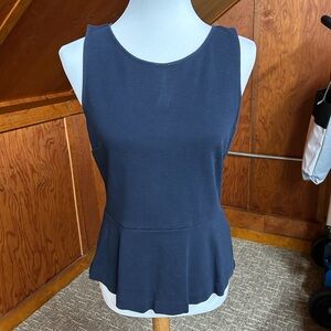 J. Crew Navy Peplum Tank Top